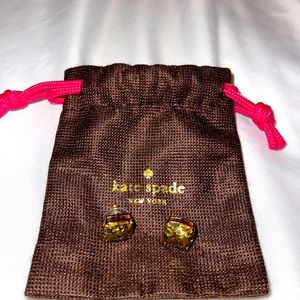 Kate Spade gold glitter earrings
